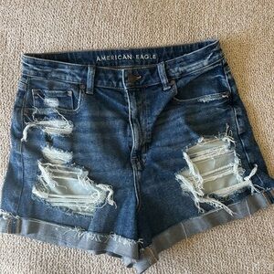 American Eagle Outfitters Women's Distressed Mom Shorts